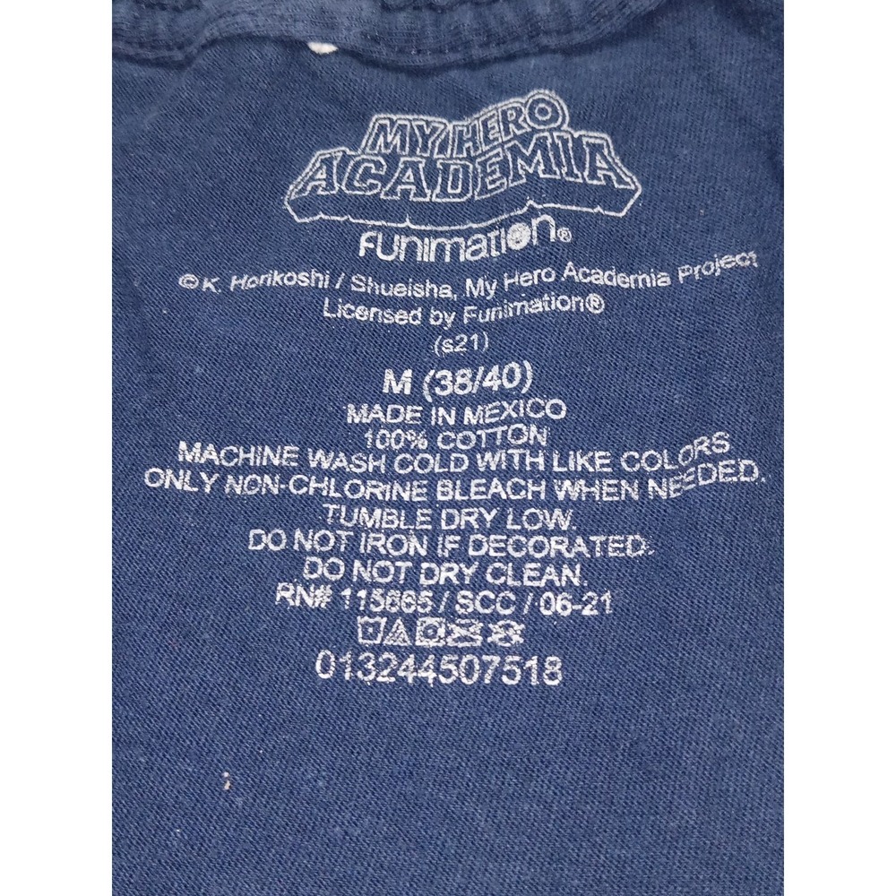 My Hero Academia T Shirt Mens Medium Blue Anime Graphic Funimation 2021 - Picture 8 of 8